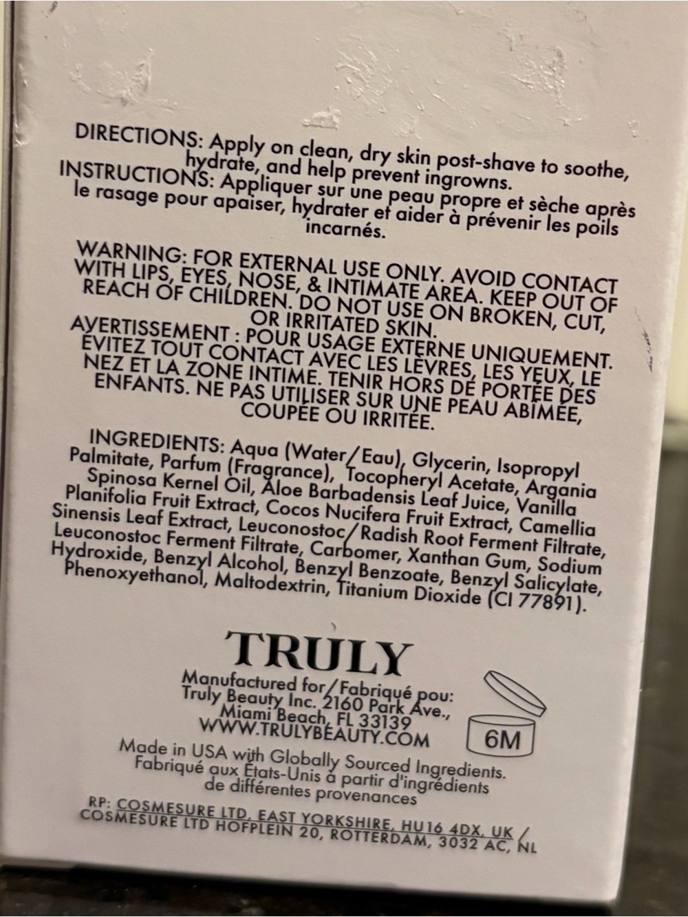 Truly - “Coco Cloud “After Shave Serum (Size: 3.1 fl oz) - New in Box - Picture 9 of 15